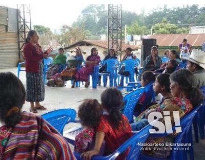 Actividad de sensibilización en la Comunidad Xequistel, San Antonio Palopó.