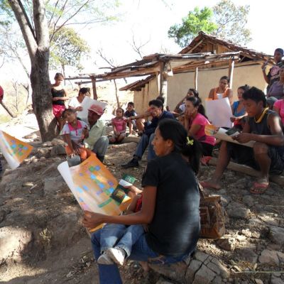 Taller sobre presupuestos comunitario realizado en comunidad de Chinandega.