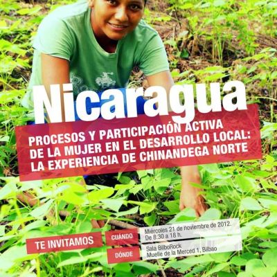 Cartel de las jornadas de sensibilización sobre Chinandega Norte (Euskadi) realizada en Euskadi