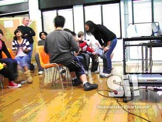 Desarrollo de talleres en aulas donostiarras.