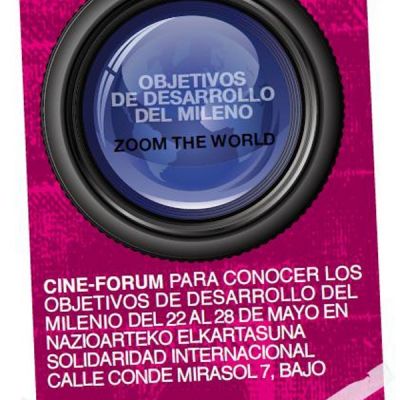 Cartel del Cine Forum sobre los Objetivos de Desarrollo del Milenio.