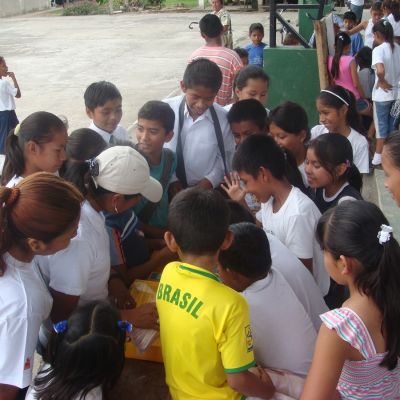 Actividades educativas con población infantil y juvenil sobre la protección de bosques y gestión sostenible del territorio, Aguarico, provincia de Orellana, Ecuador.