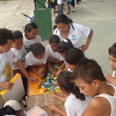 Actividades educativas con población infantil y juvenil sobre la protección de bosques y gestión sostenible del territorio, Aguarico, provincia de Orellana, Ecuador.
