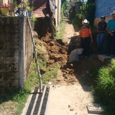 Casas afectadas en Santa Clara La Laguna.