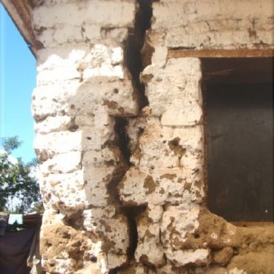 Casas afectadas en Santa Clara La Laguna.