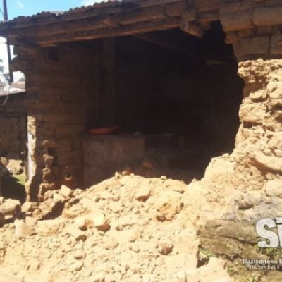 Casas afectadas en Santa Clara La Laguna.