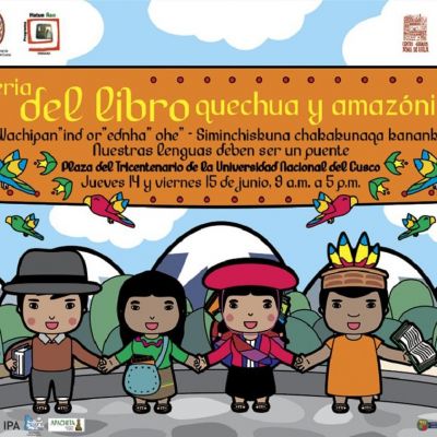 Cartel de la Campaña de sensibilización contra la discriminación de la población indígena en Cusco, Perú.